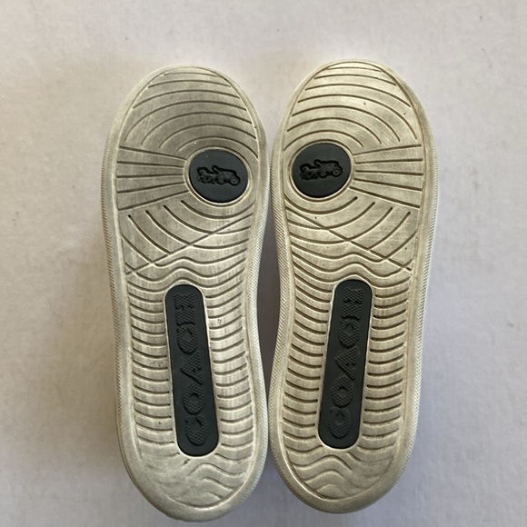 COACH Women’s Lowline Low Top Optic White Midnight Navy Leather Sneakers 8.5B - Picture 7 of 10